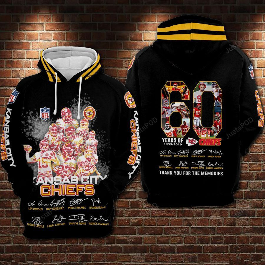 NFL Kansas City Chiefs Nfl Football Black Hoodie  Zip Hoodie