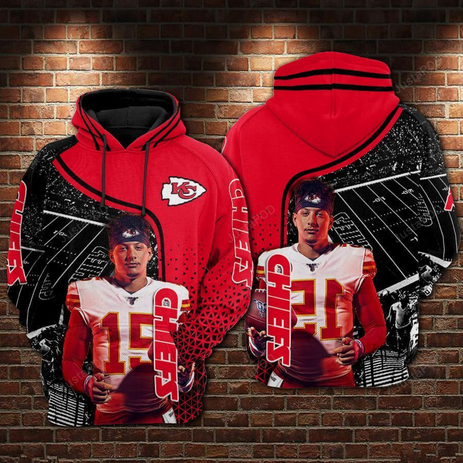 NFL Kansas City Chiefs Nfl Football Stripes Patrick Mahomes Hoodie  Zip Hoodie