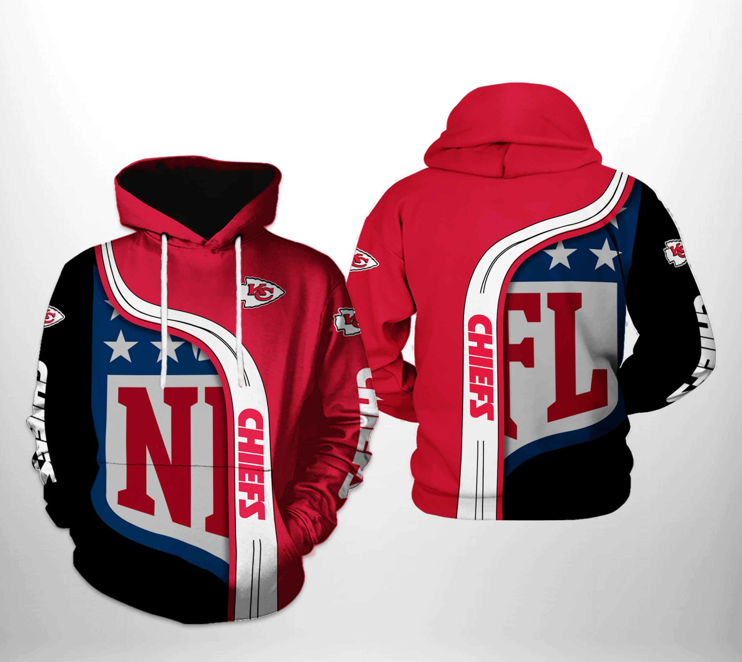 NFL Kansas City Chiefs NFL Team Hoodie  Zip Hoodie Version 762