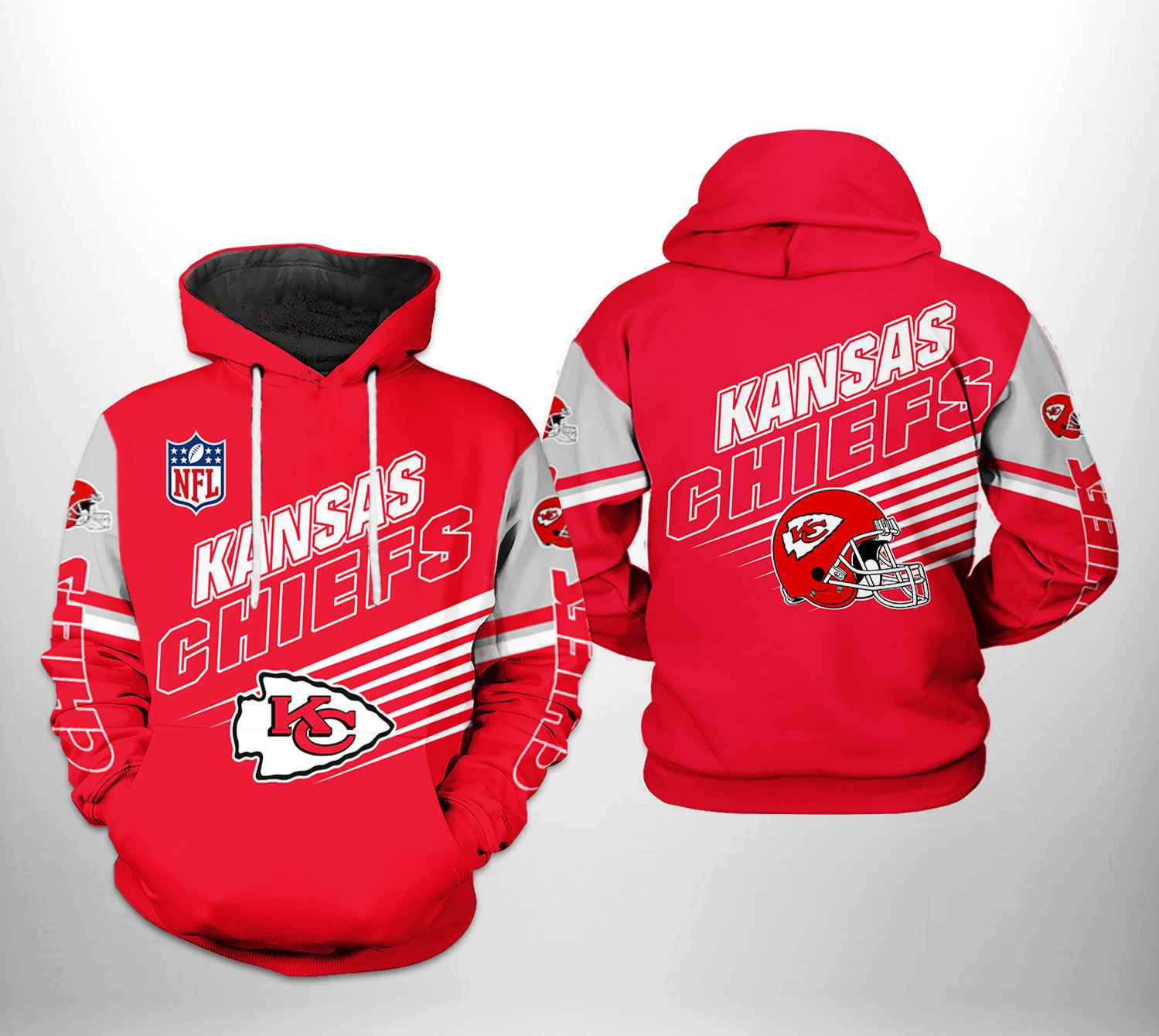 NFL Kansas City Chiefs NFL Team Hoodie  Zip Hoodie Version 765