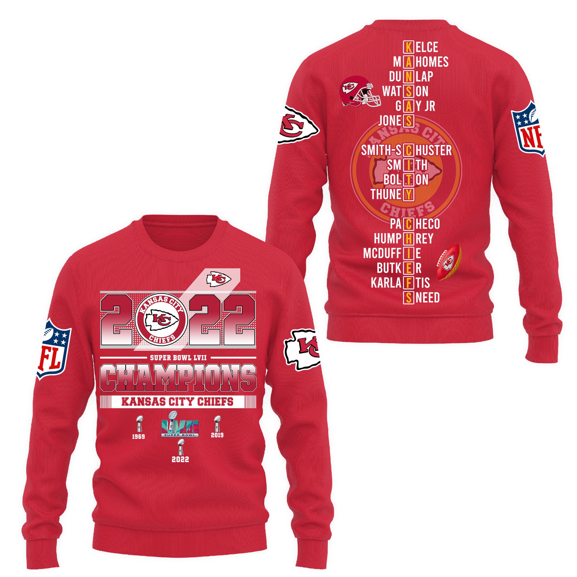 NFL Kansas City Chiefs Super Bowl LVII Champions Hoodie Version 138