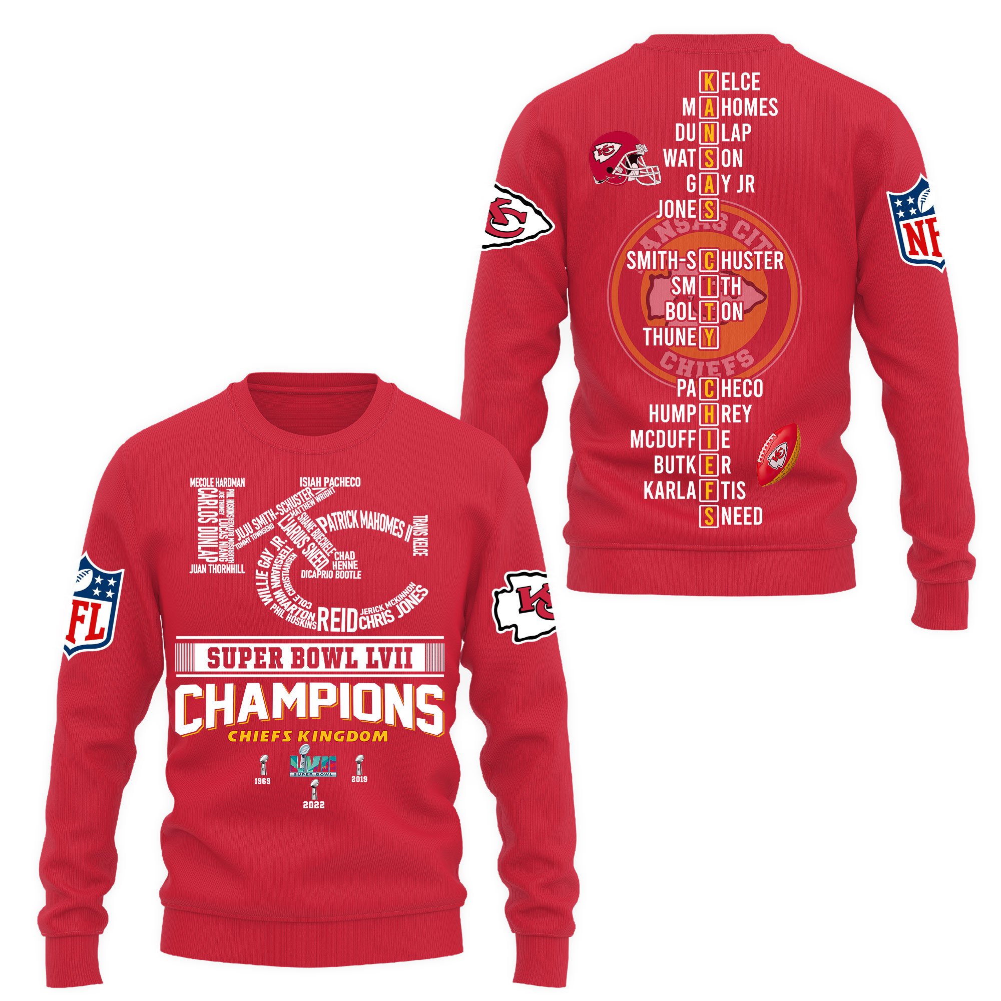 NFL Kansas City Chiefs Super Bowl LVII Champions Hoodie Version 189