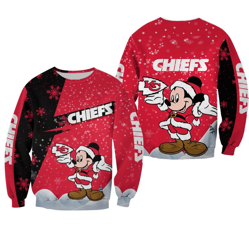 NFL Kansas City Chiefs Xmas Mickey Hoodie
