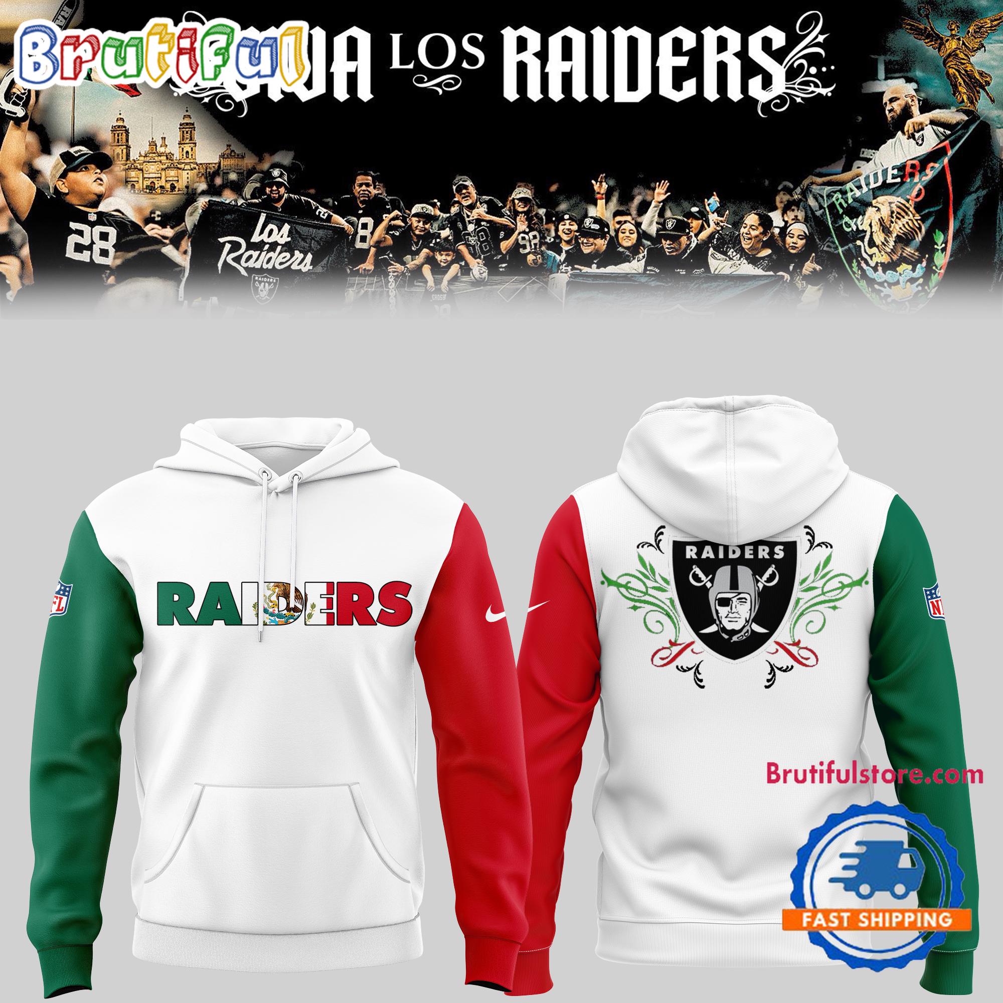 NFL Las Vegas Raiders x Mexico All Over Print Hoodie Gift For Sport Music Fans