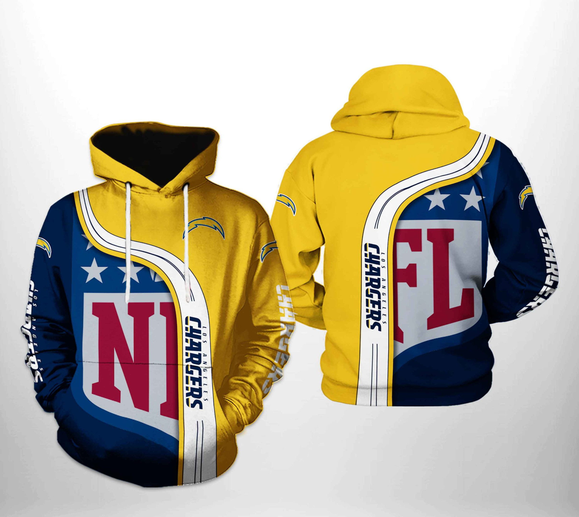 NFL Los Angeles Chargers NFL Team Hoodie  Zip Hoodie Version 467