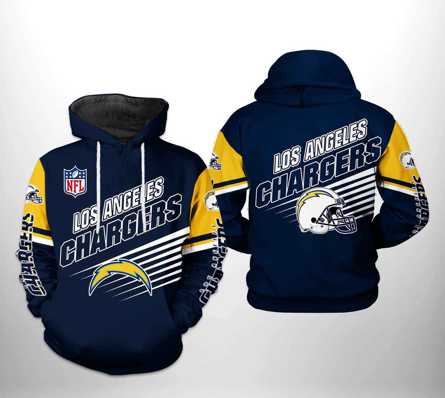 NFL Los Angeles Chargers NFL Team Hoodie  Zip Hoodie Version 534