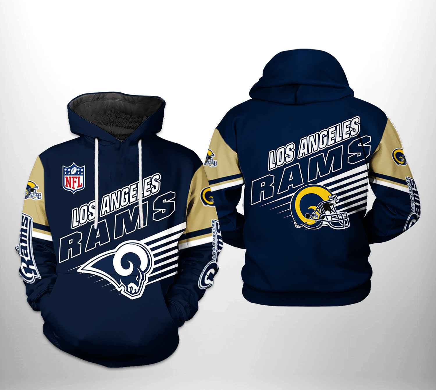 NFL Los Angeles Rams NFL Team Hoodie  Zip Hoodie Version 412