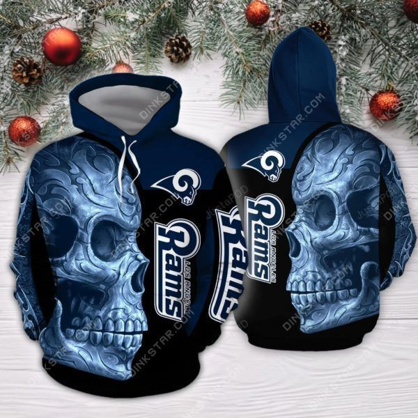 NFL Los Angeles Rams Sugar Skull Hoodie  Zip Hoodie