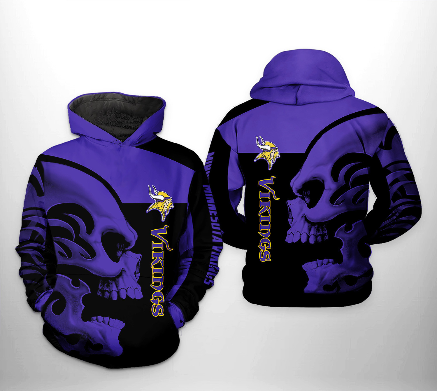 NFL Minnesota Vikings NFL Skull Hoodie