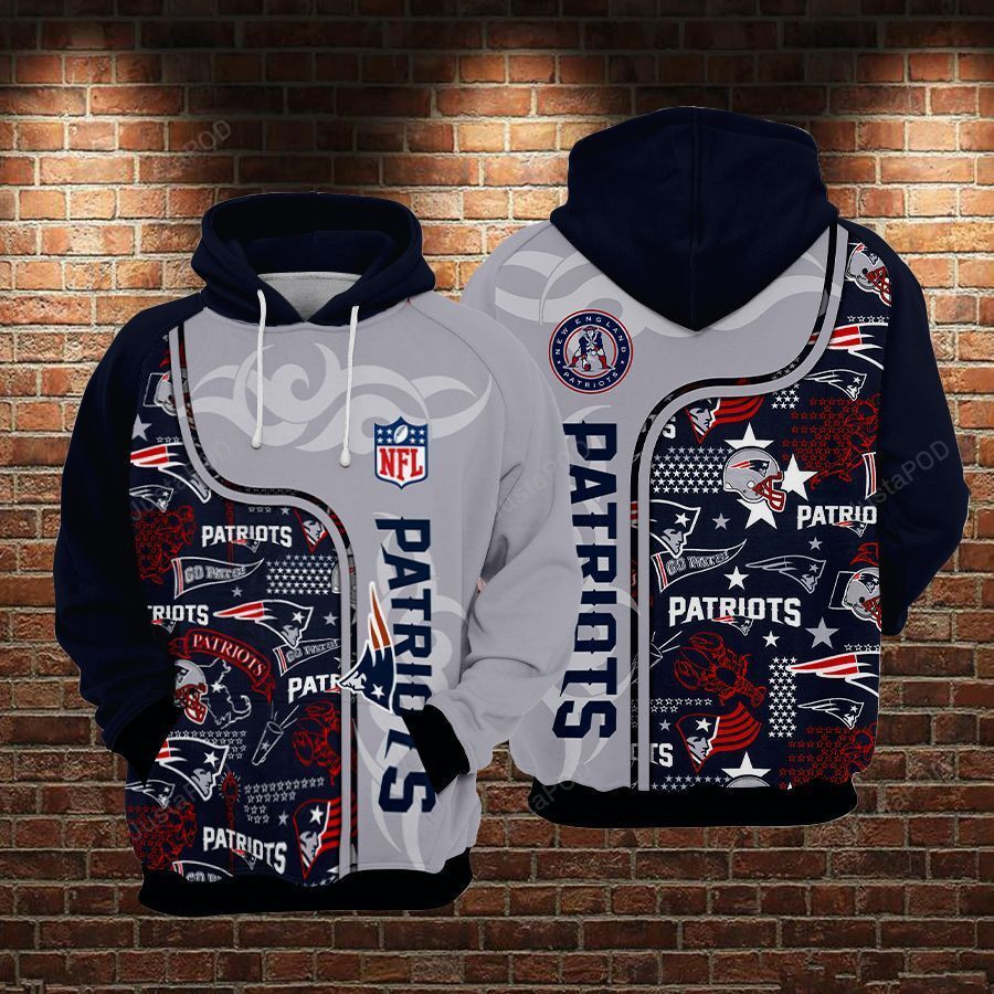 NFL New England Patriots Nfl Football Hoodie  Zip Hoodie Version 1350