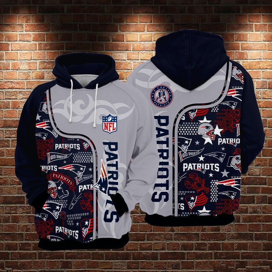 NFL New England Patriots Nfl Football Hoodie  Zip Hoodie Version 1376