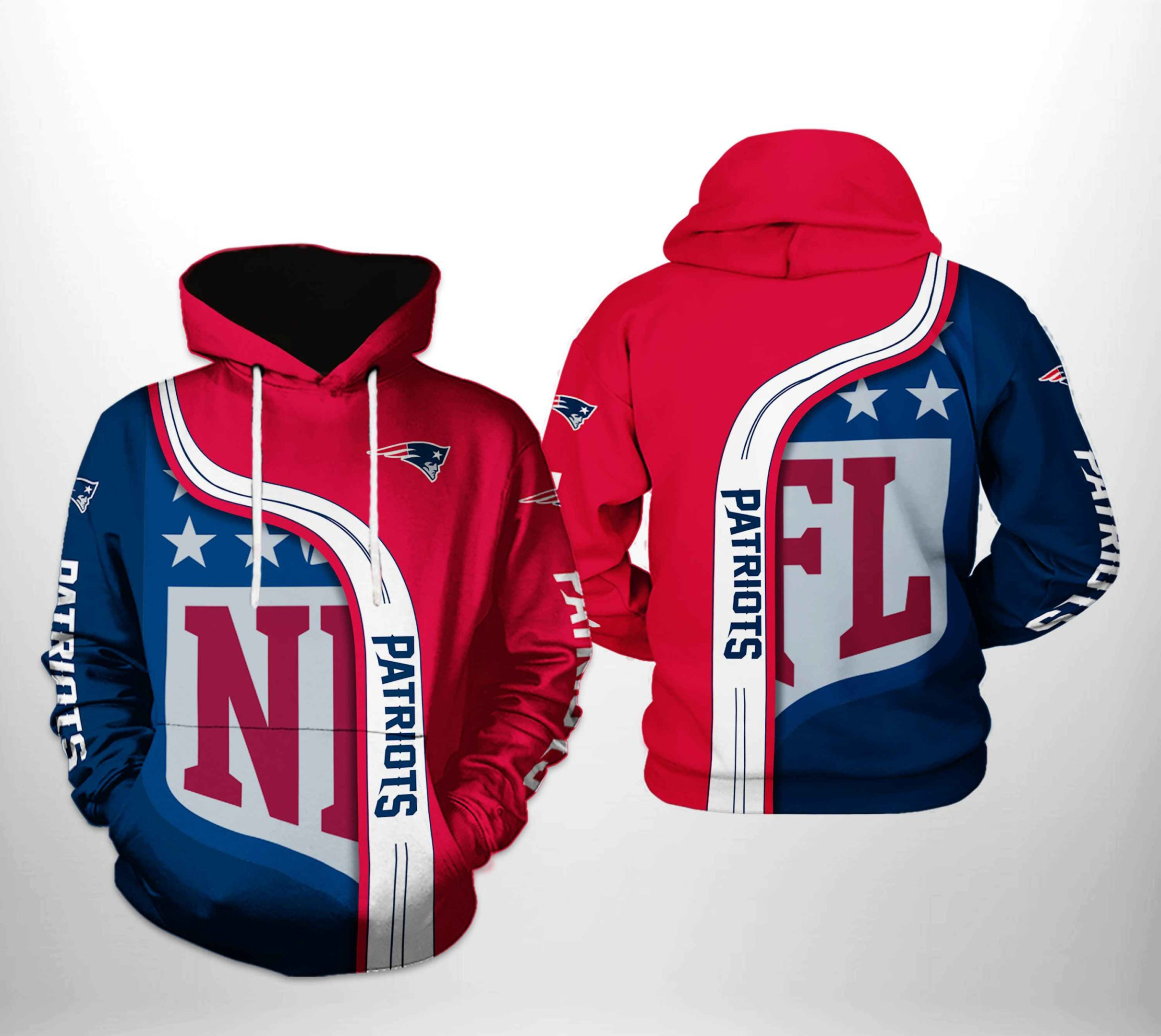 NFL New England Patriots NFL Team Hoodie  Zip Hoodie Version 1370