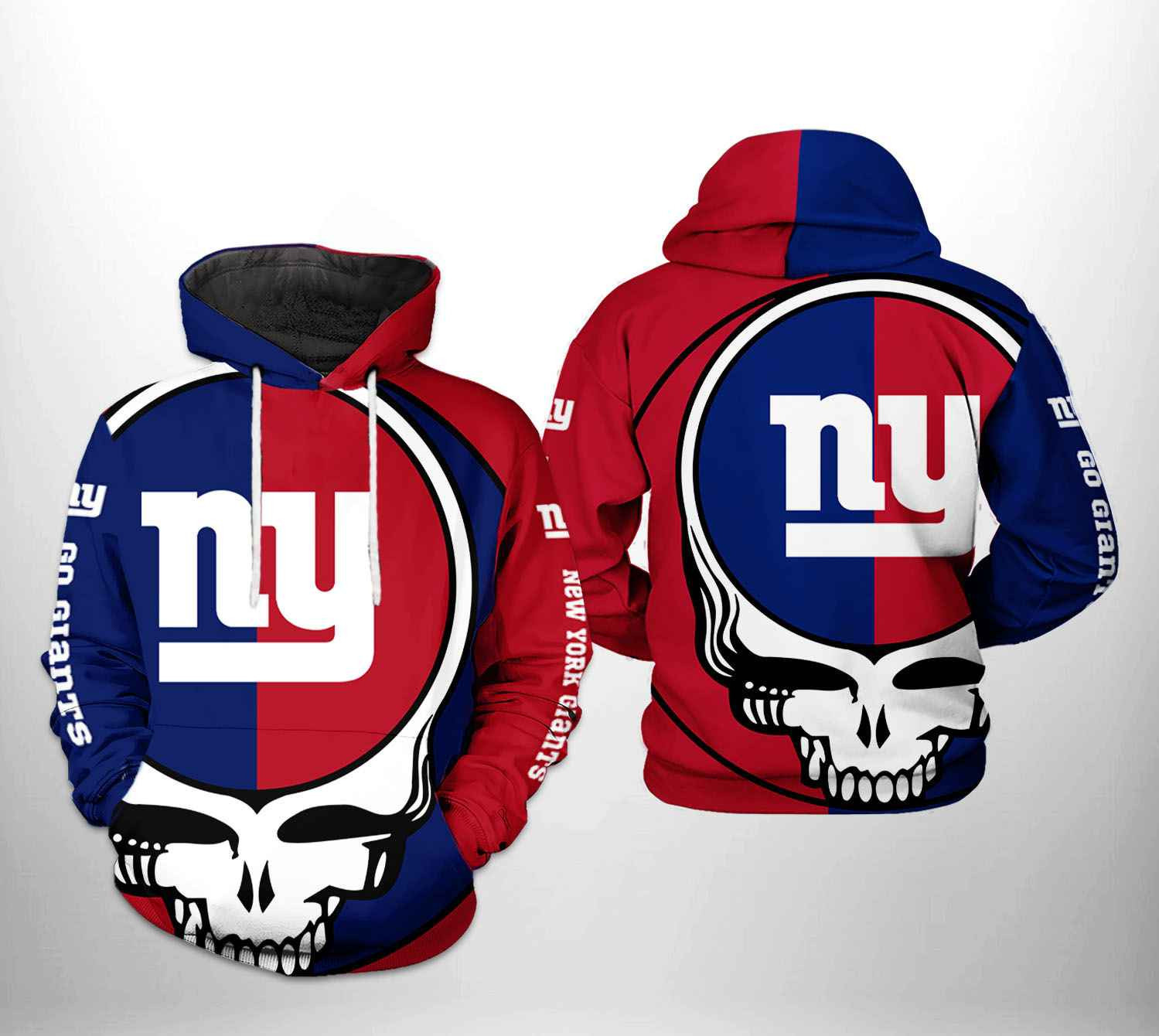 NFL New York Giants NFL Grateful Dead Hoodie  Zip Hoodie
