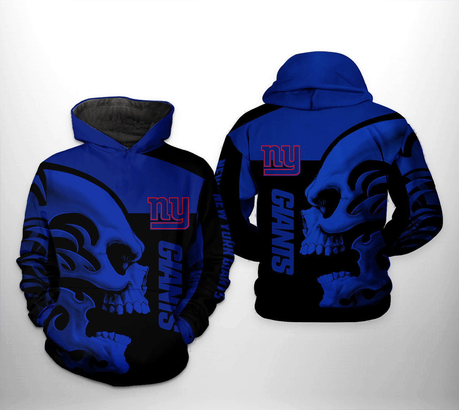 NFL New York Giants NFL Skull Hoodie  Zip Hoodie