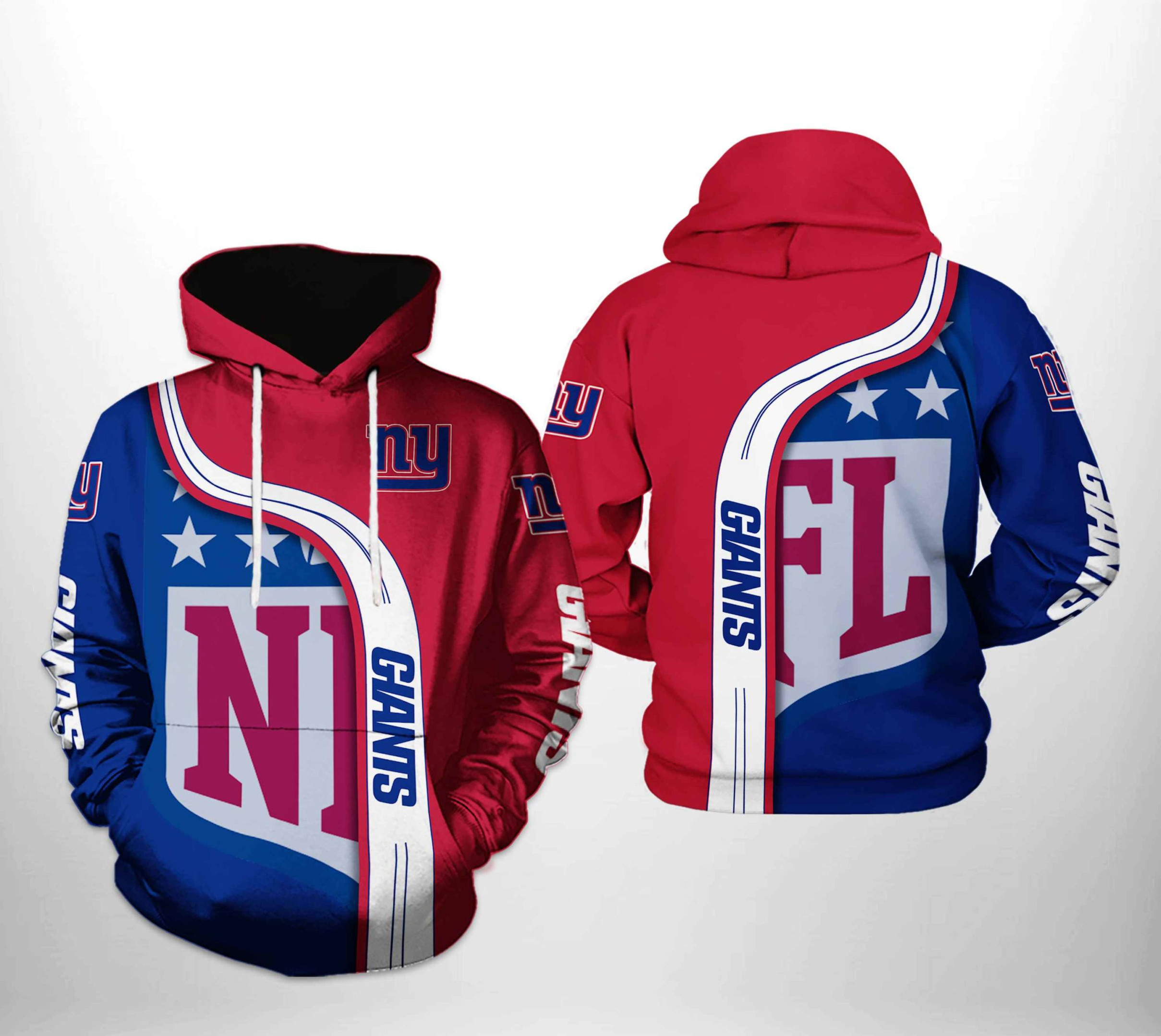NFL New York Giants NFL Team Hoodie  Zip Hoodie Version 1183