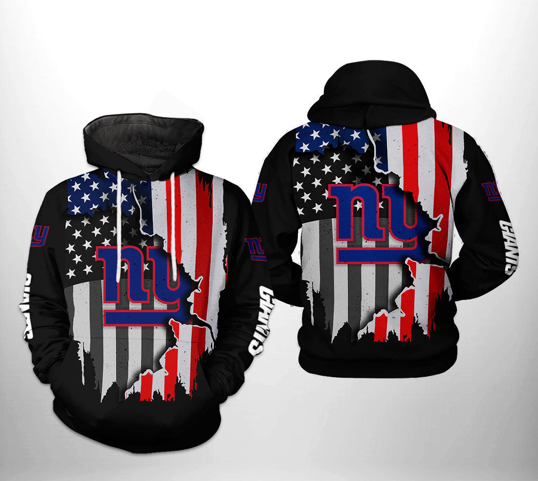 NFL New York Giants NFL US Flag Team Hoodie  Zip Hoodie Version 1211