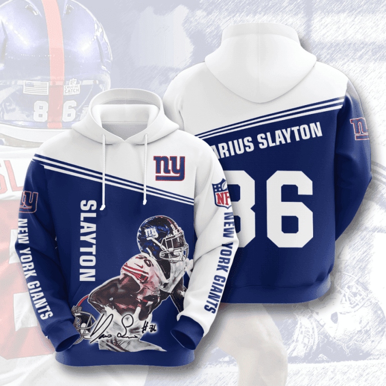 NFL New York Giants Slayton 86 Hoodie  Zip Hoodie Version 1065