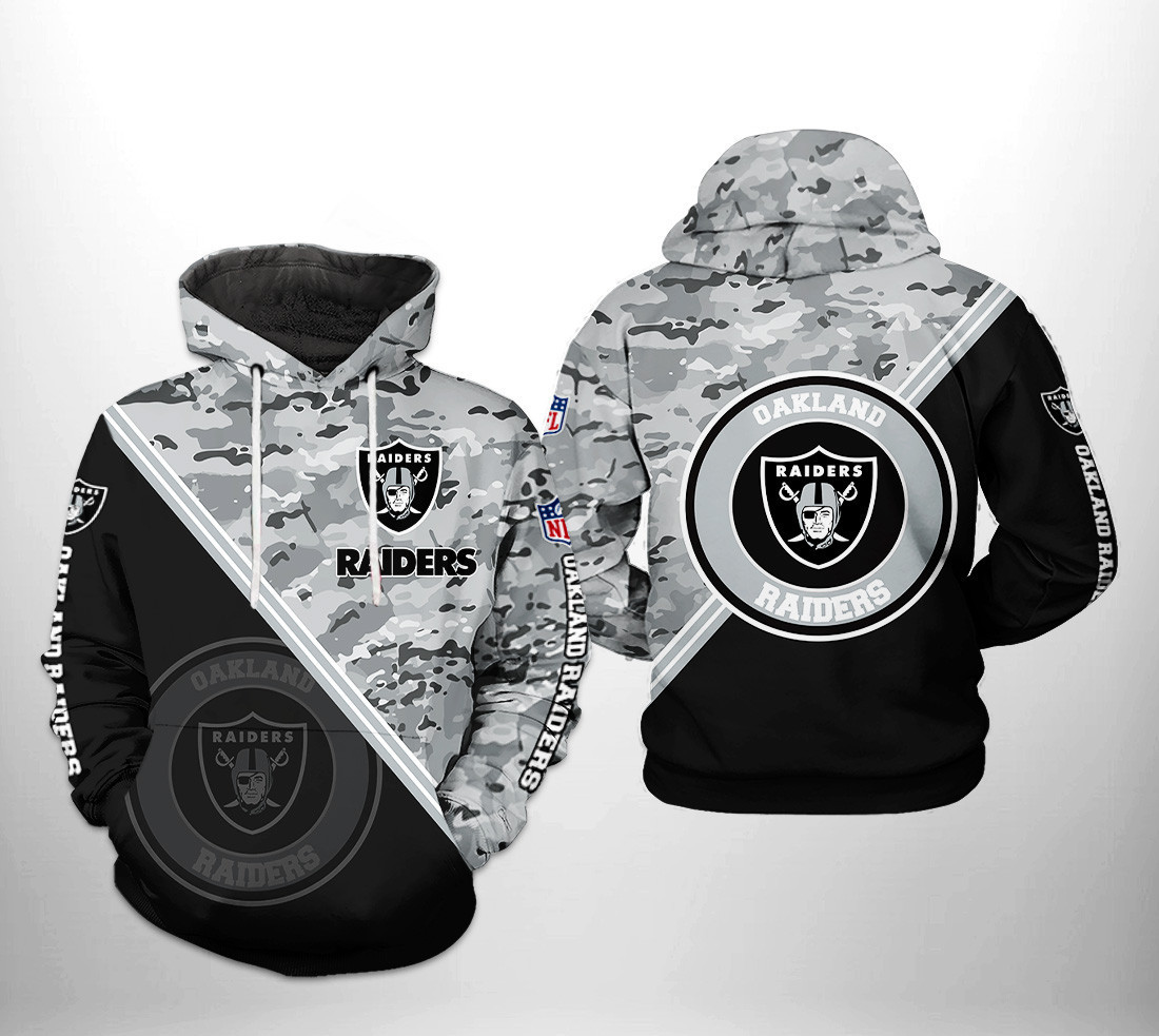 NFL Oakland Raiders NFL Camo Team Hoodie  Zip Hoodie