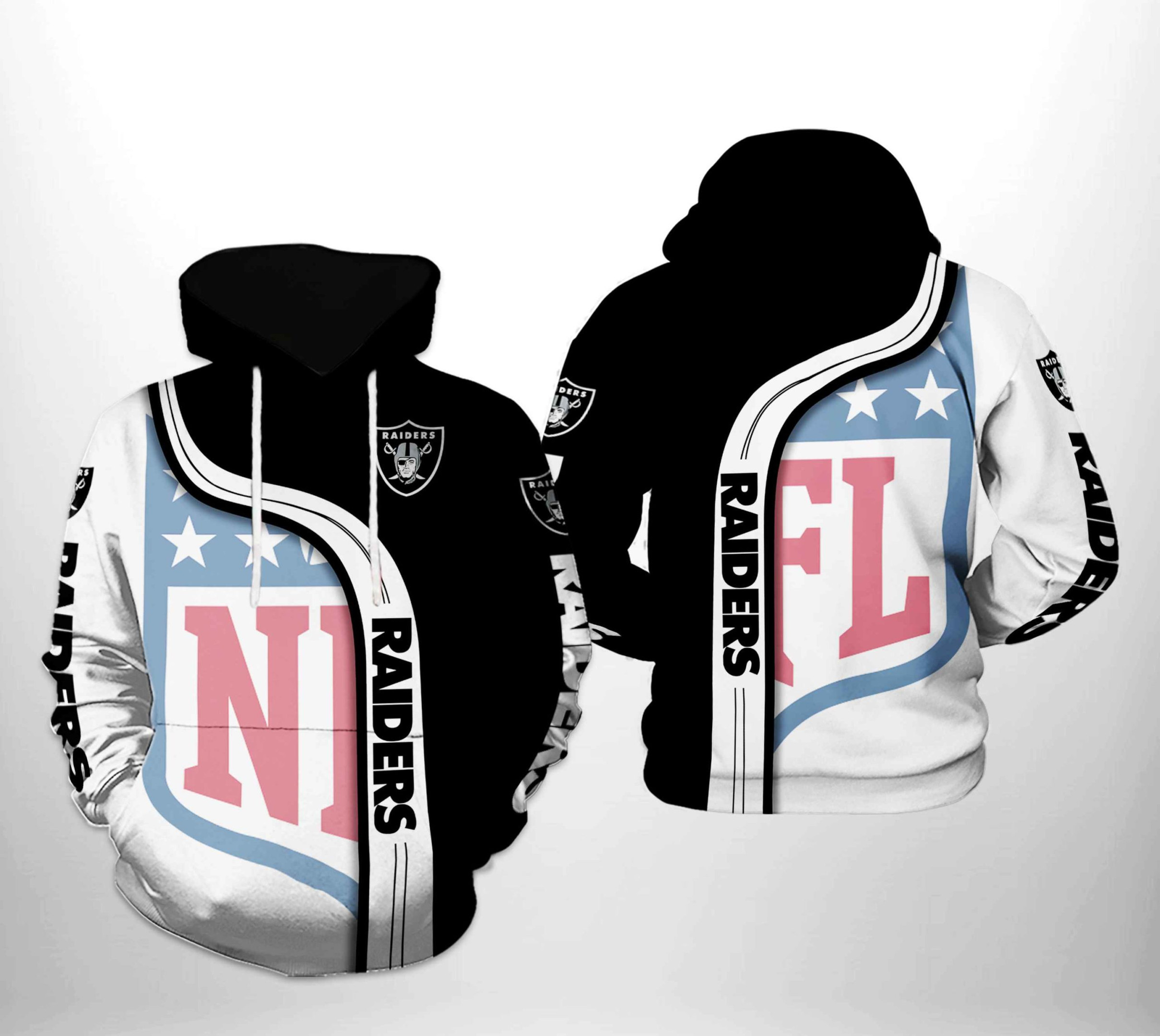NFL Oakland Raiders NFL Team Hoodie  Zip Hoodie Version 2353