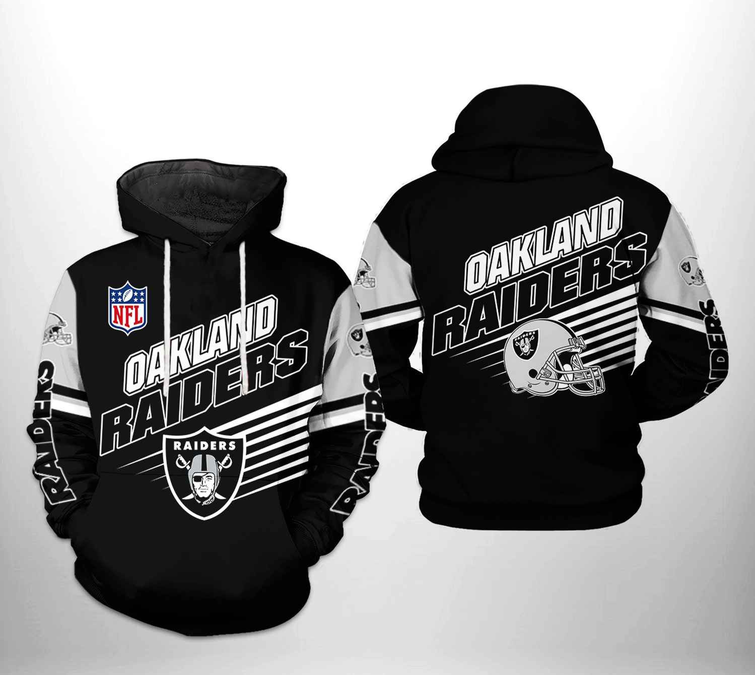 NFL Oakland Raiders NFL Team Hoodie  Zip Hoodie Version 726