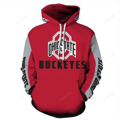 NFL Ohio State Buckeyes Nfl Football Red Hoodie  Zip Hoodie