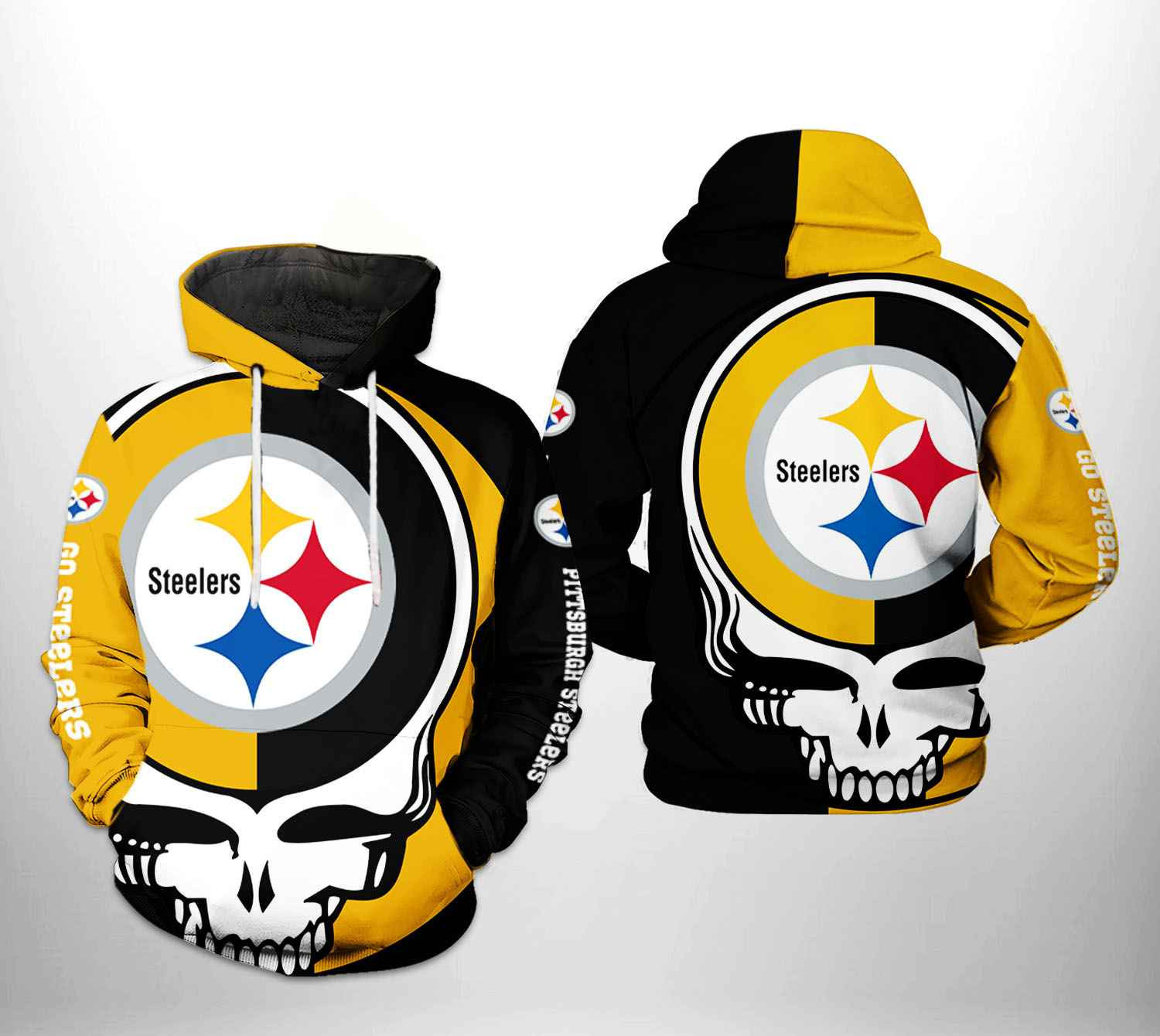 NFL Pittsburgh Steelers NFL Grateful Dead Hoodie  Zip Hoodie
