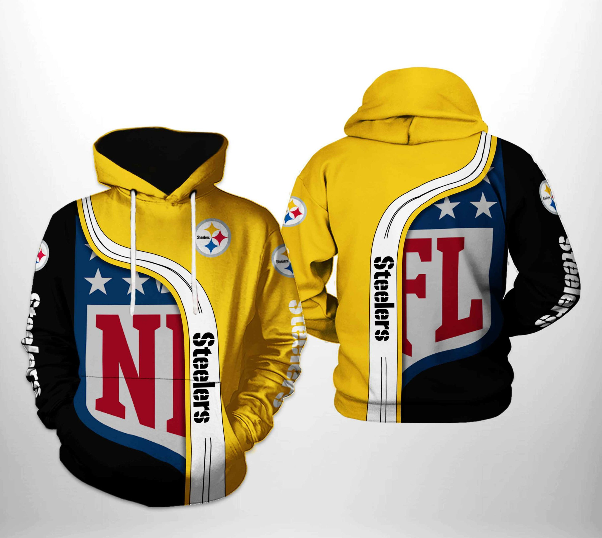 NFL Pittsburgh Steelers NFL Team Hoodie  Zip Hoodie Version 779