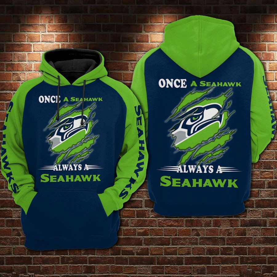 NFL Seattle Seahawks Nfl Football Once A Seahawks Hoodie  Zip Hoodie