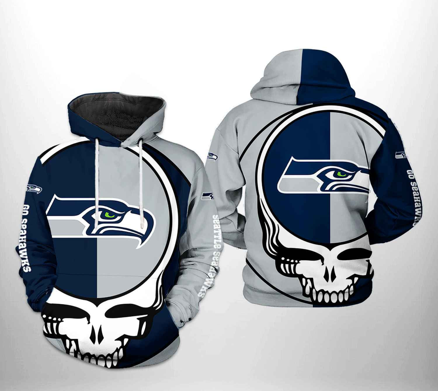NFL Seattle Seahawks NFL Grateful Dead Hoodie  Zip Hoodie