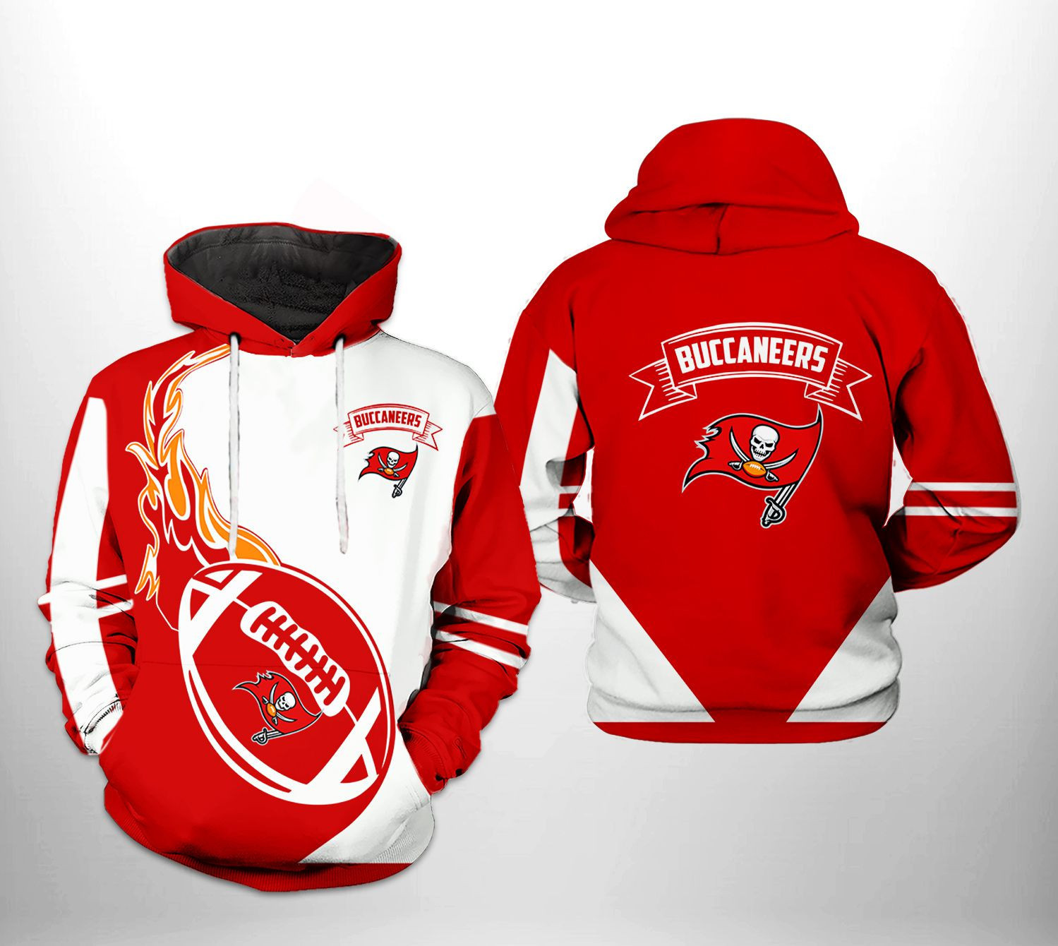 NFL Tampa Bay Buccaneers Fire Ball Classic Hoodie  Zip Hoodie