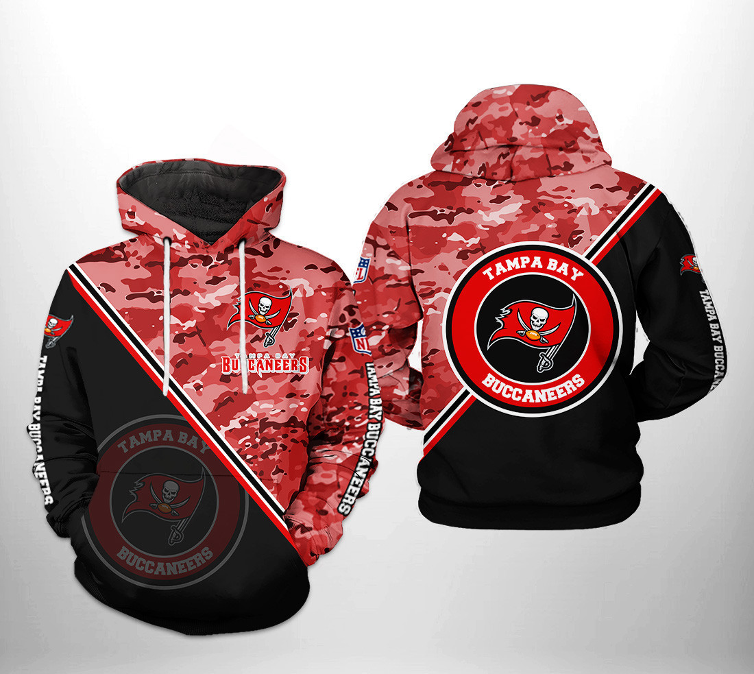 NFL Tampa Bay Buccaneers Red Camo Team Hoodie  Zip Hoodie