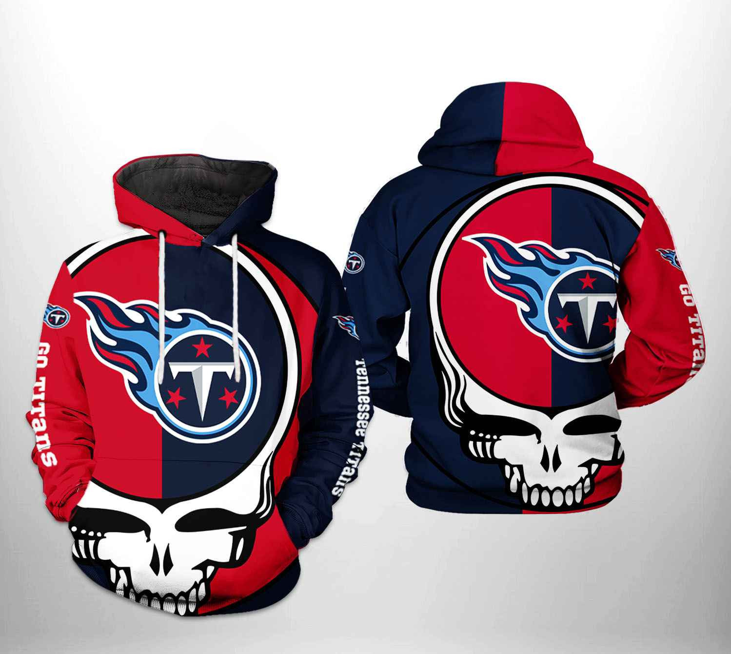 NFL Tennessee Titans NFL Grateful Dead Hoodie  Zip Hoodie