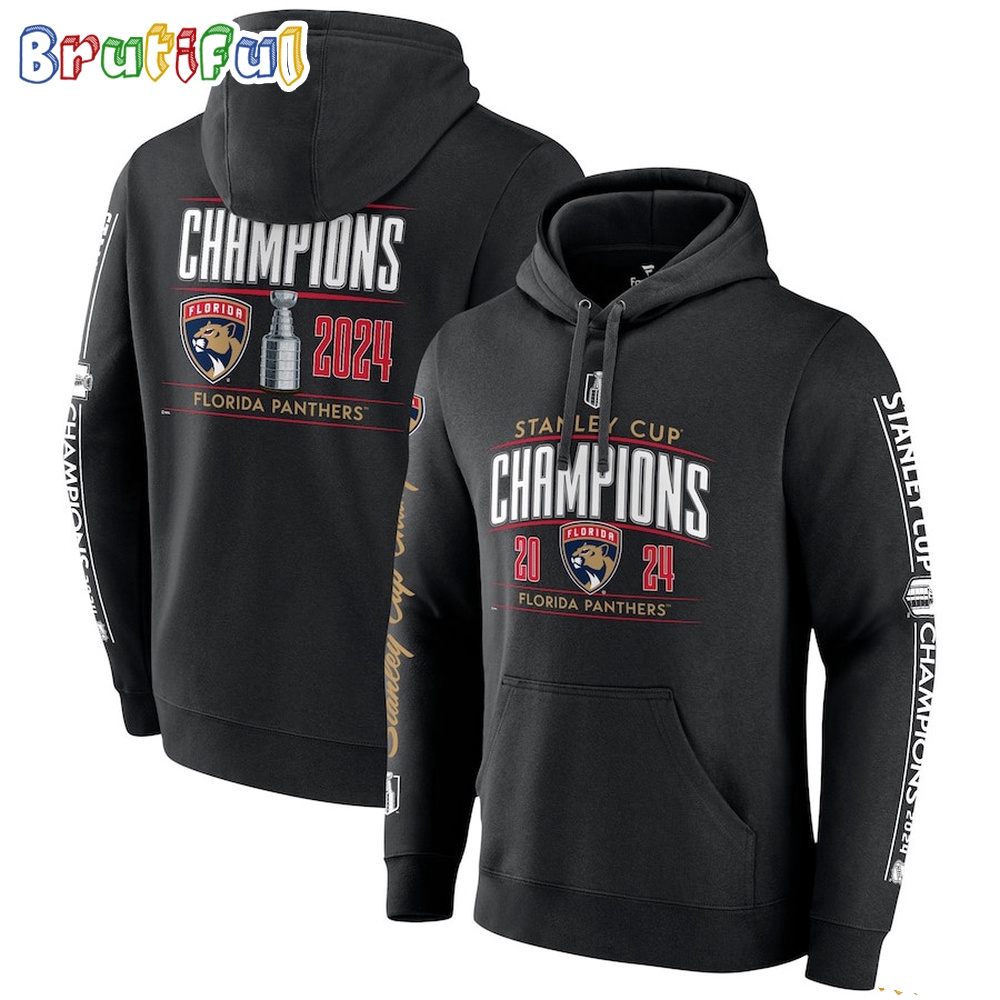 NHL Florida Panthers 2024 Stanley Cup Champions Pinnacle Fleece Pullover Hoodie