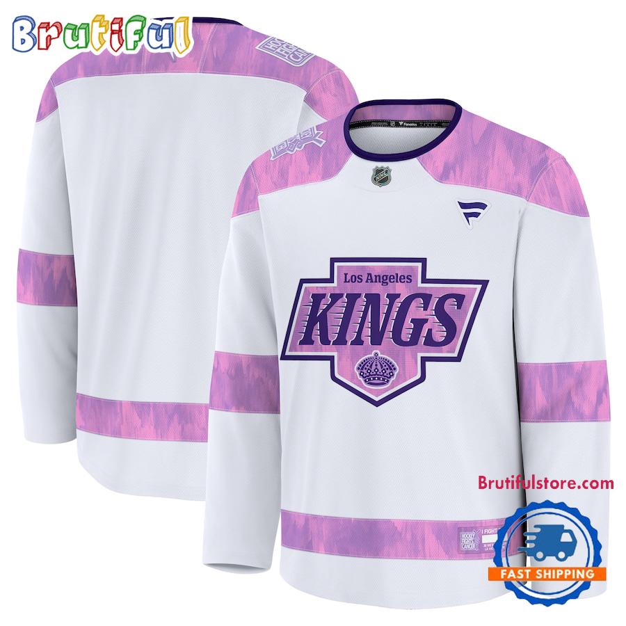 NHL Los Angeles Kings 2024 Hockey Fights Cancer Practice Jersey Shirt