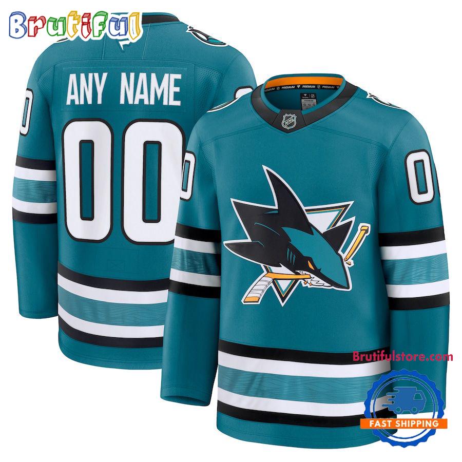NHL San Jose Sharks Home Premium Custom Hockey Jersey