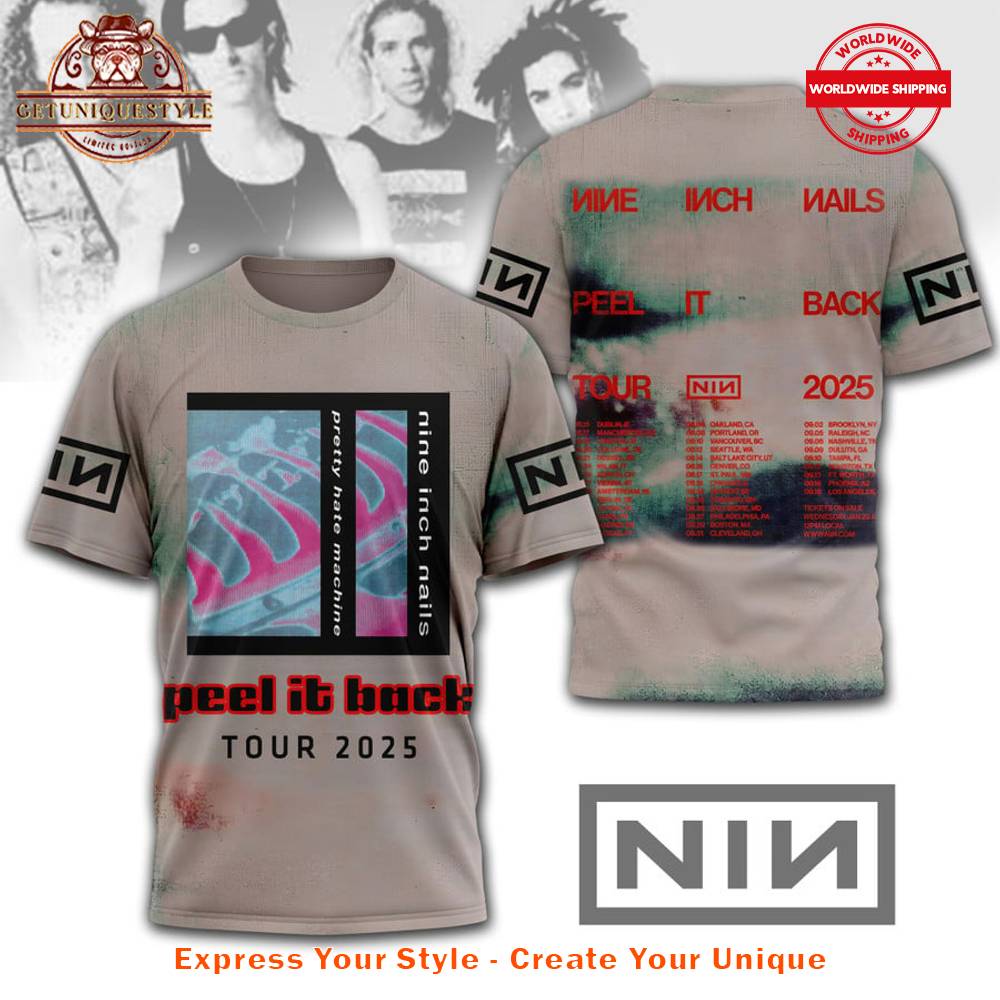 Nine Inch Nails Peel It Back Tour 2025 Shirt Gift For Sport Music Fans