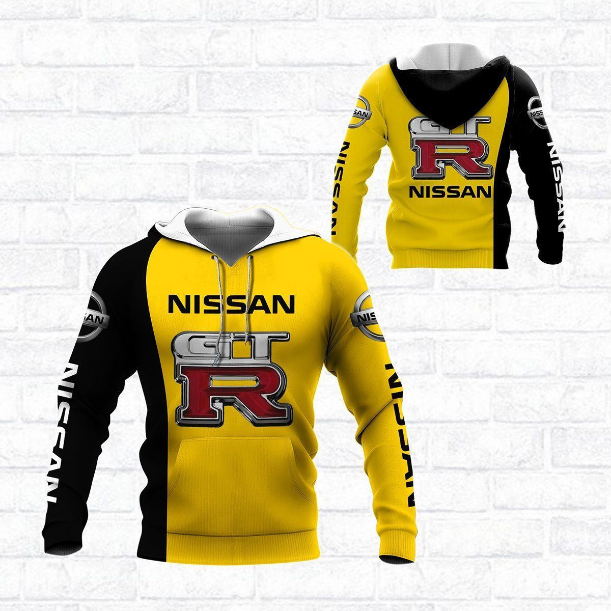 Nissan Gtr Black And Yellow Nissan Lover Gift All Over Print Hoodie Zip Hoodie 192
