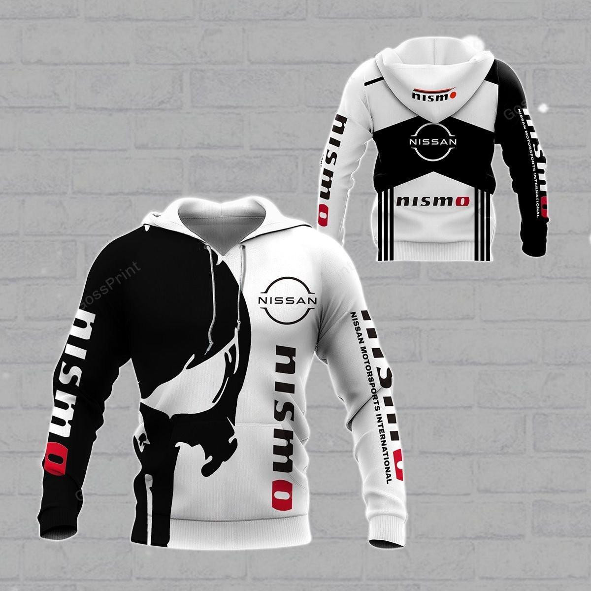 Nissan Motorsports Nismo Skull All Over Print Hoodie Zip Hoodie 158