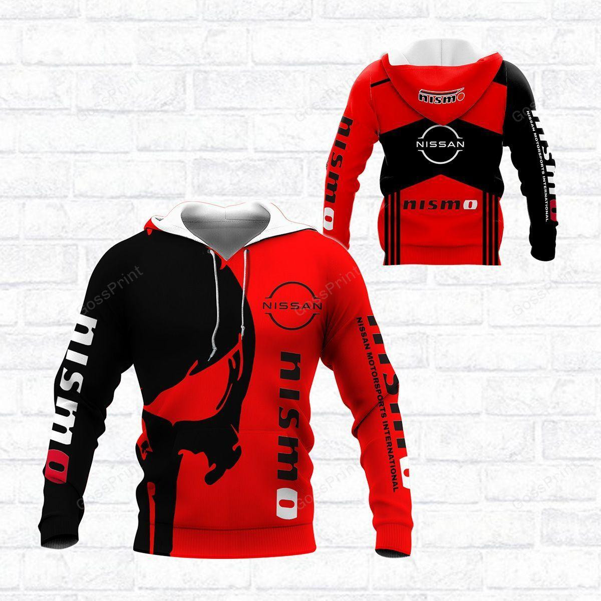 Nissan Motorsports Skull Nismo All Over Print Hoodie Zip Hoodie 172