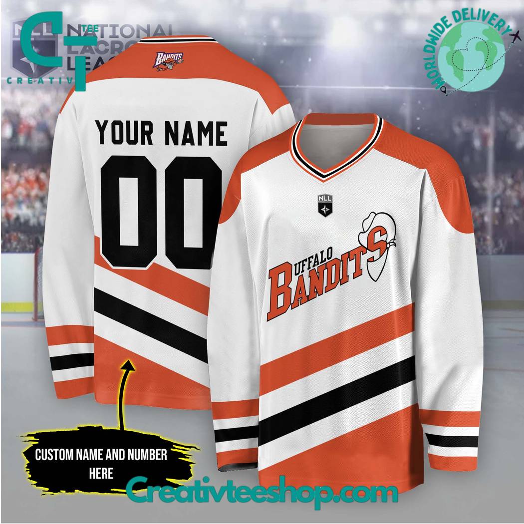 NLL Buffalo Bandits White Hockey Jersey