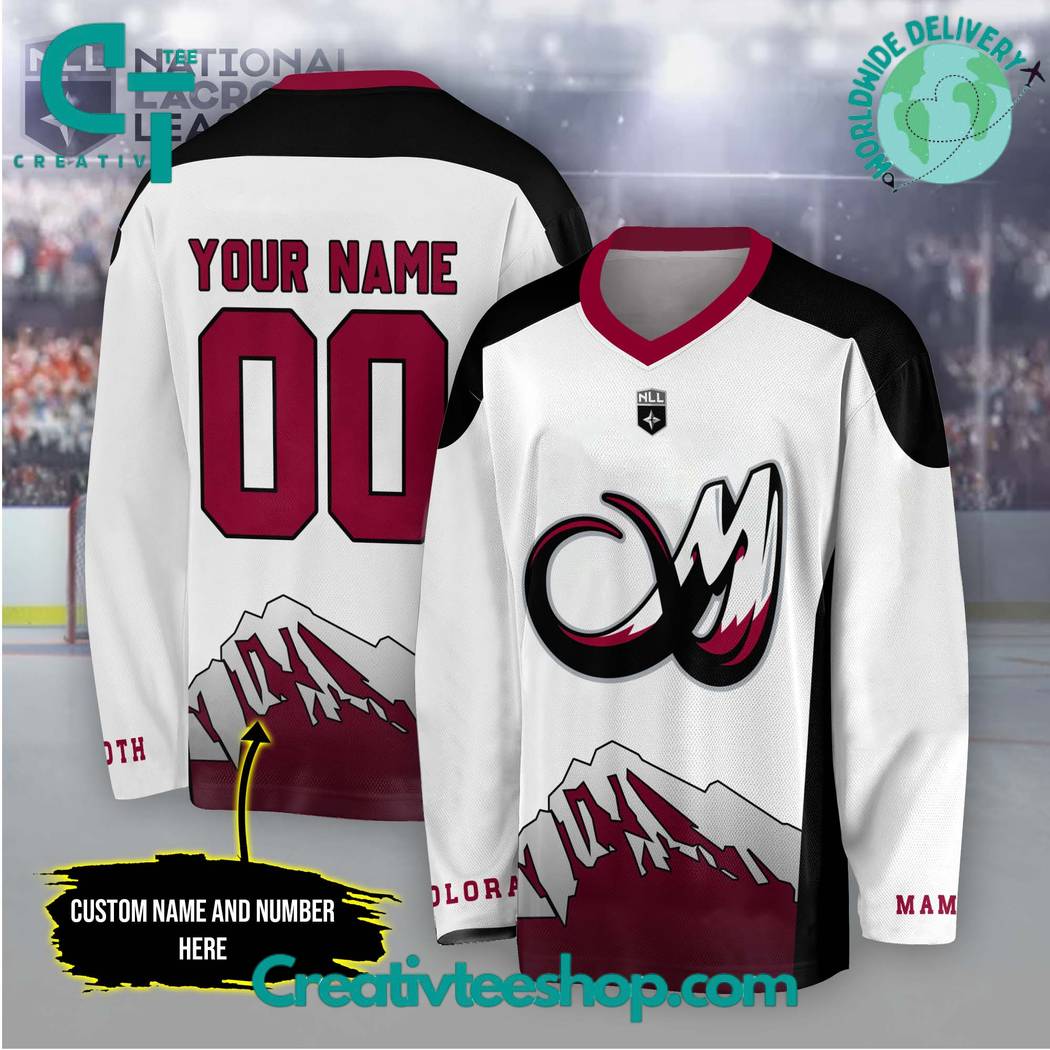 NLL Colorado Mammoth White Hockey Jersey