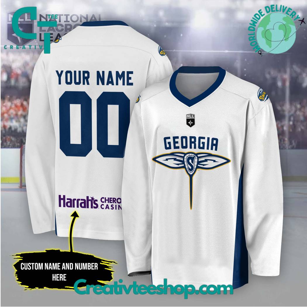 NLL Georgia Swarm White Hockey Jersey