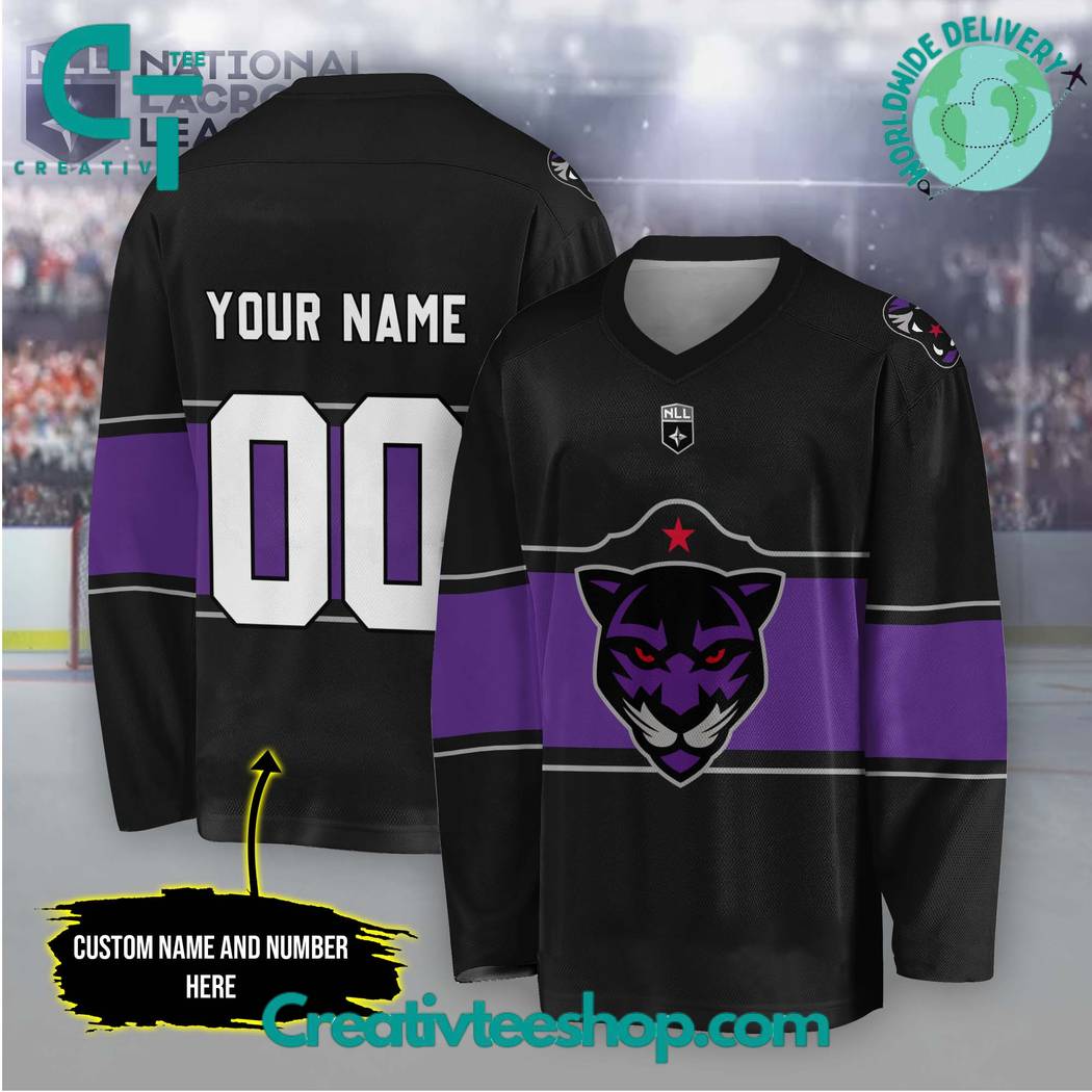 NLL Panther City Lacrosse Club Black Hockey Jersey