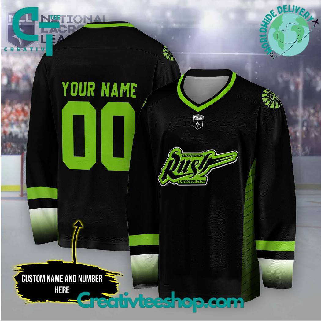 NLL Saskatchewan Rush Black Hockey Jersey