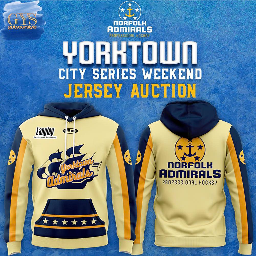 Norfolk Admirals Yorktown City Series Limited Edition Hoodie