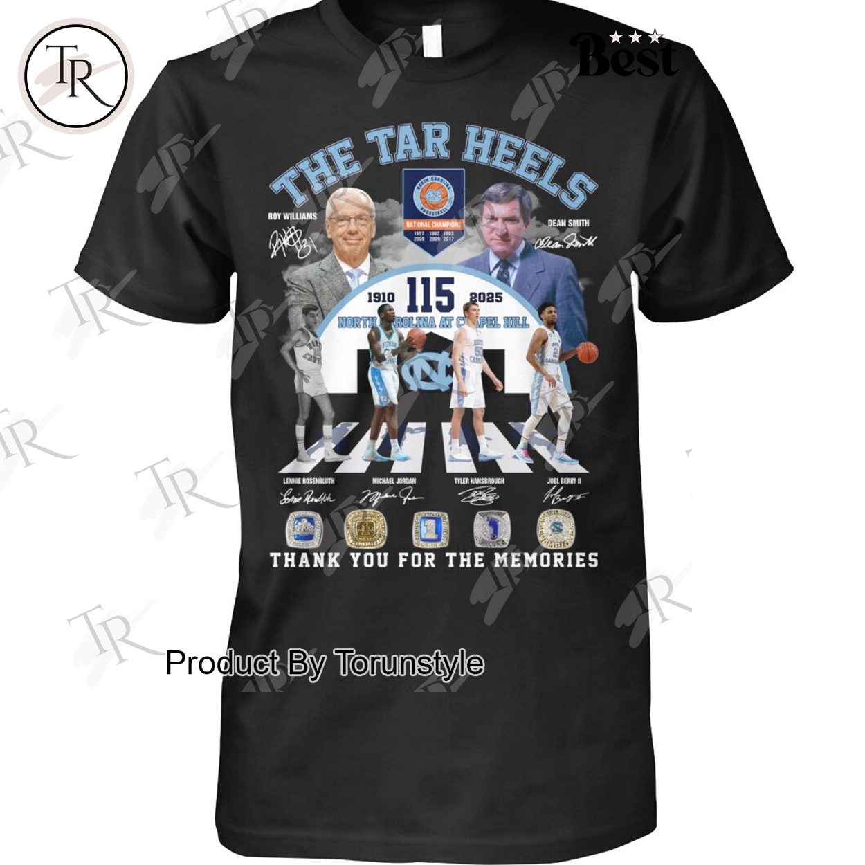 North Carolina Tar Heels 115th 1910-2025 Thank You For The Memories T-Shirt