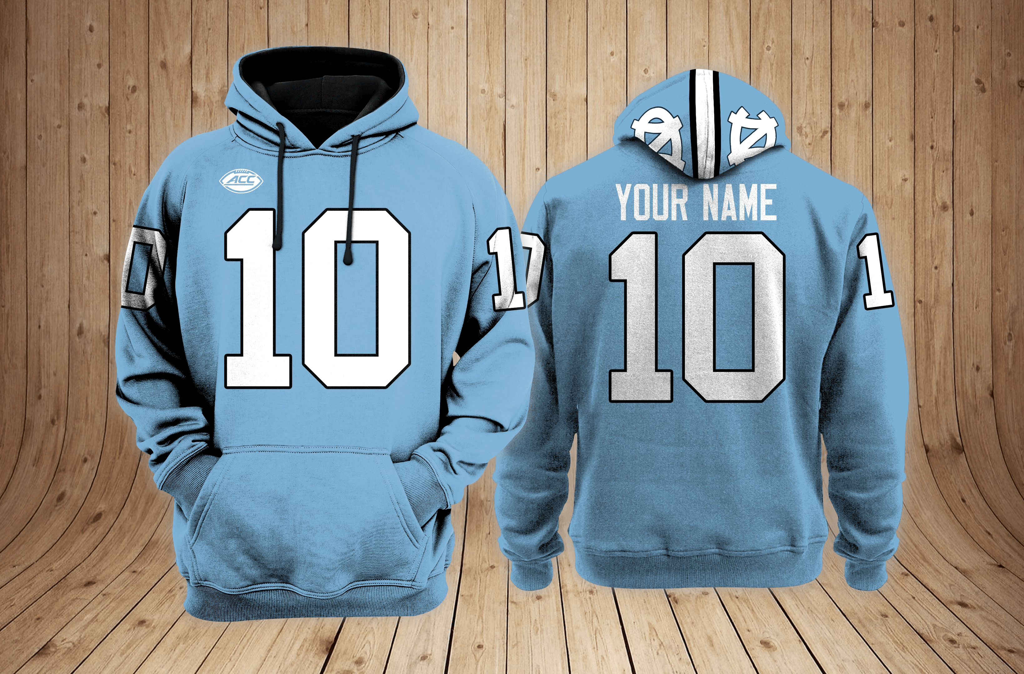 North Carolina Tar Heels Football Custom 3D printed Sweatshirt Hoodie Zipped Hoodie