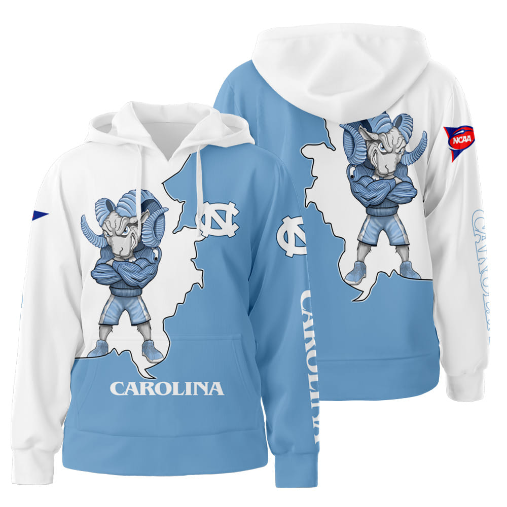 North Carolina Tar Heels For Unisex 3D All Over Print Hoodie Zip-Up Hoodie