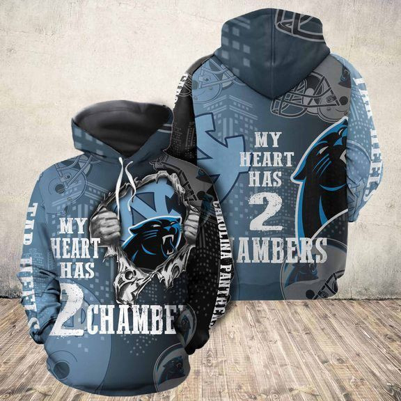 North Carolina Tar Heels Vs Carolina Panther Hoodie  Zip Hoodie