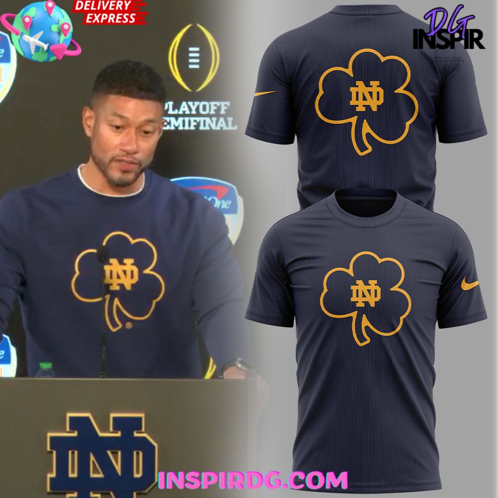 Notre Dame Coach Marcus Freeman Clover T-Shirt Gift For Sport Music Fans